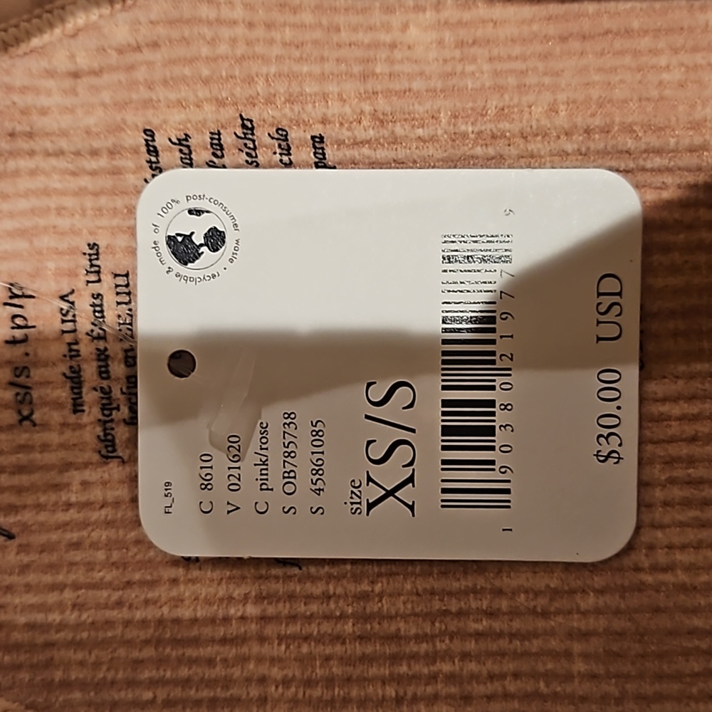 Pink/Orange Ribbed Tank Top XS/S - Picture 3 of 4